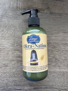 Okra Nation, Okra Detangling Hair Conditioner, Vegan, Cruelty-Free Hair Conditioner, Super Slip, Wash and Go, Soften Hair, Curl Definer, All Hair Types