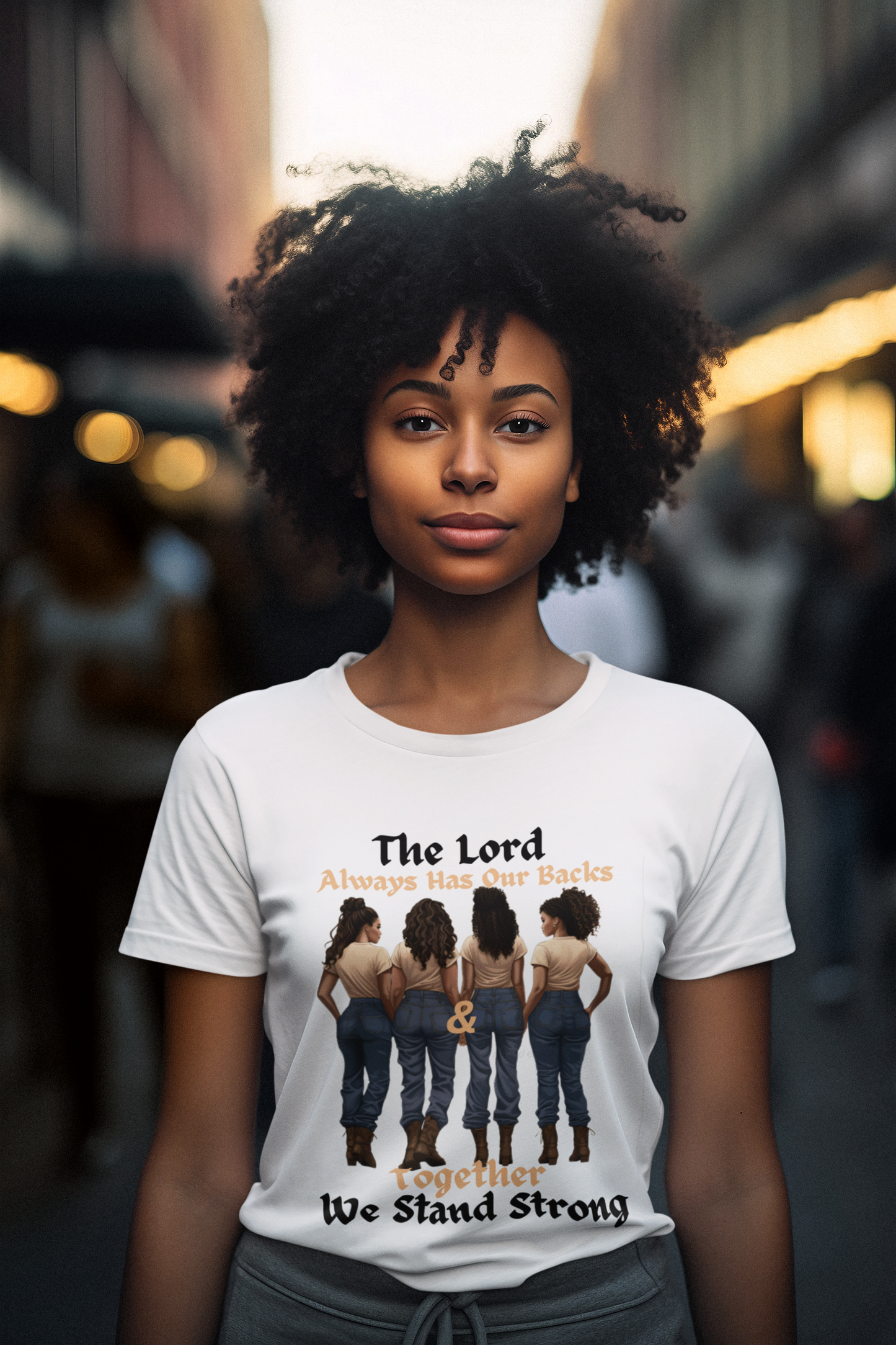 "The Lord" Crewneck T-shirt with Christian Theme