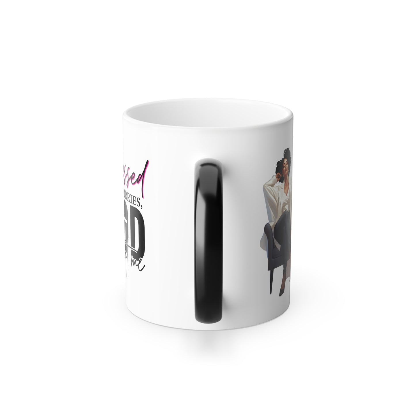 Blessed No Worries Color Morphing Mug, 11oz
