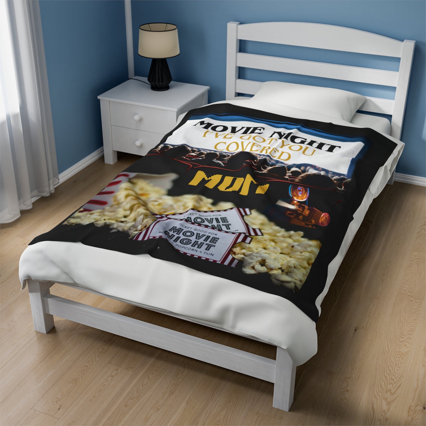Movie Time Blanket For Mom, Velveteen Plush Blanket