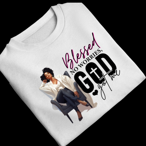 "Blessed" Crewneck T-shirt with Christian Theme