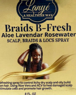 Lavender Braids and Locs Spray, Relieve Dry Itchy Scalp, Soothing Aloe Vera, Clean New Growth, Fresh Scalp, Dandruff Control, Twist Styles