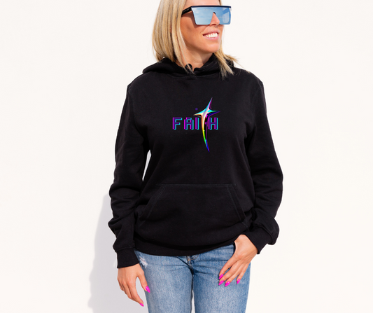 Faith Hooded Sweatshirt with Christian quote