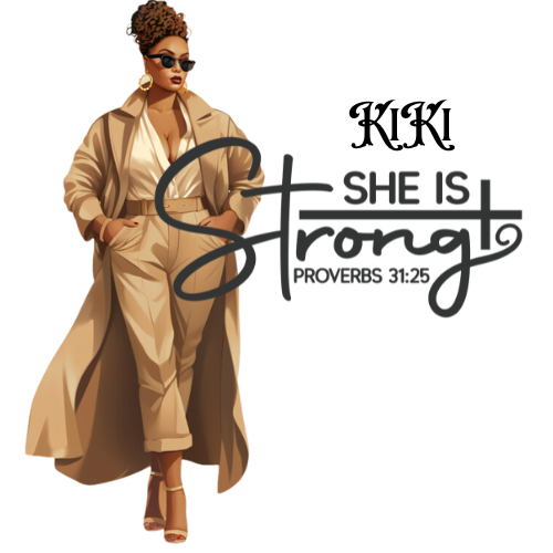 "She is Strong" Crewneck T-shirt with Christian Quote