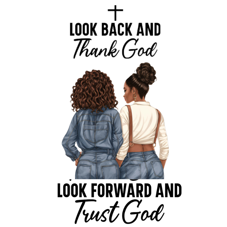 "Look Back" Crewneck Sweatshirt with Christian Theme