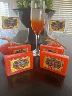 Handmade Orange Scented Soap, Argan and Shea Base Soap, Soft Skin Soap Lightly Scented Citrus Orange Smell, 2 pack Gift For Women