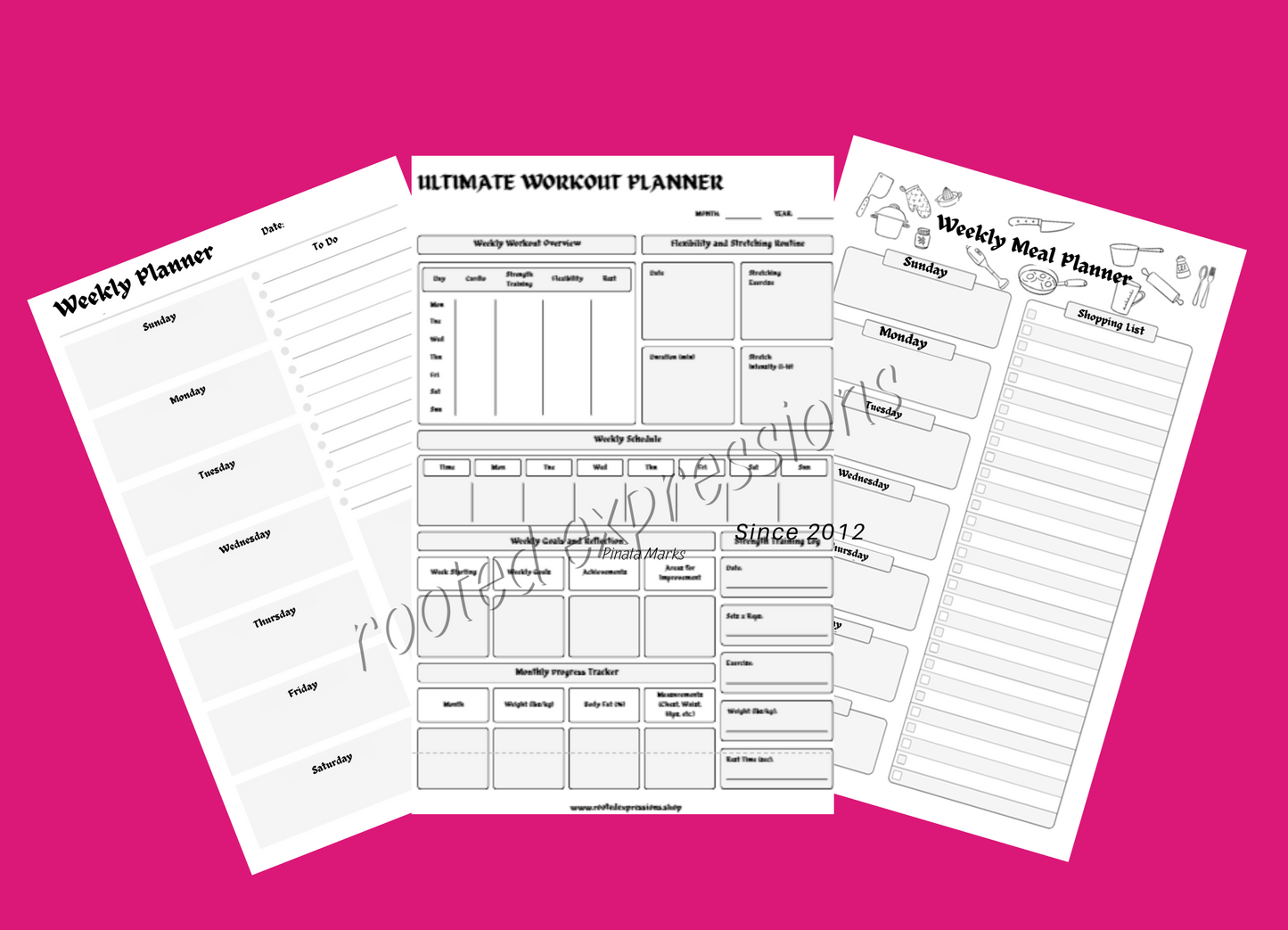 She is Fabulous She is Focused She is Me Iam She Weekly Planner