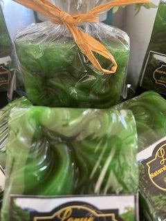 Handmade Scented Soap, Argan Oil Soap, 2 pack Gift for Men, Paisley Textured Soft Skin Soap Lightly Scented for That Fresh Rain Forest Smell