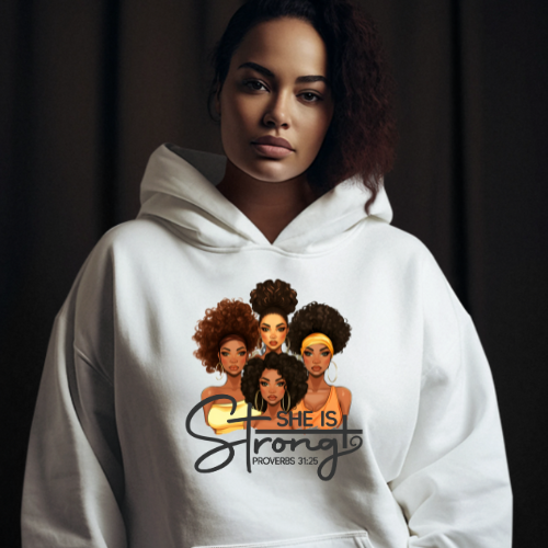 Hooded Sweatshirt with Christian quote
