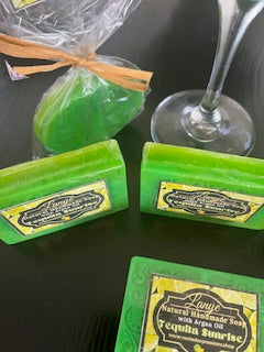 Scented Handmade Soap, 2 Packs Natural Argan Oil, Pure Shea Butter Soap Bar, Tequila Sunrise Scented, Soft Skin Soap, Gift for Him or Her