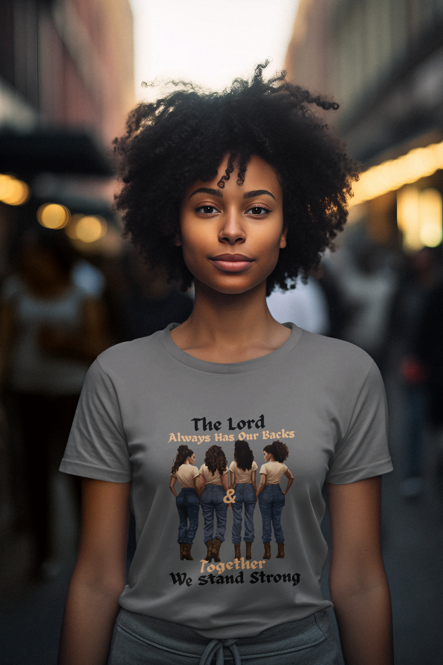 "The Lord" Crewneck T-shirt with Christian Theme